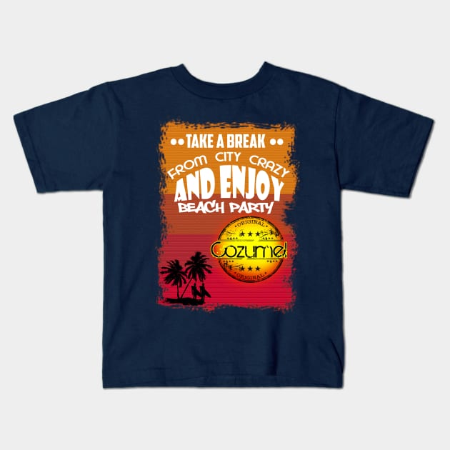 Beach Party Cozumel Kids T-Shirt by dejava